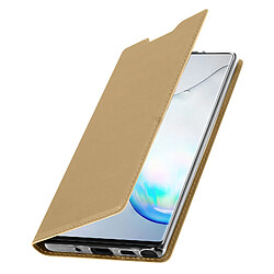 Housse Samsung Galaxy Note 10 Étui Folio Porte-carte Support Vidéo Dux Ducis Or