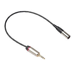 Avis Câble de connecteur audio de microphone de cordon de câble de mâle de 3.5mm à XLR mâle 0.3m