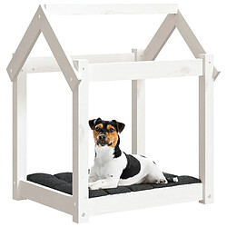 Acheter Maison Chic Niche Lit pour chien | Panier couchage pour chien Blanc 61x50x70 cm Bois de pin solide -GKD43677