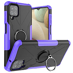 Coque en TPU anti-chute avec béquille pour votre Samsung Galaxy A12 - violet