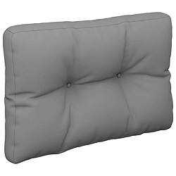 Avis vidaXL Coussin de palette gris 60x40x12 cm tissu