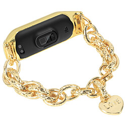 Bracelet en métal pendentif en forme de coeur, or pour votre Xiaomi Mi Band 5/Mi Band 6