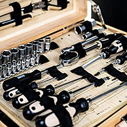 Brüder Mannesmann Ensemble d'outils 108 pcs Boîte en bambou