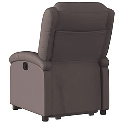 Acheter vidaXL Fauteuil inclinable marron foncé cuir véritable