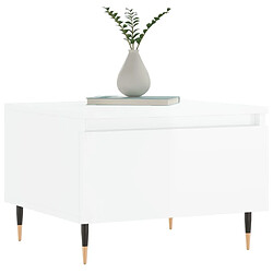 Avis Maison Chic Lot de 2 Tables basses,Table Console pour salon blanc brillant 50x46x35cm bois d'ingénierie -MN73156