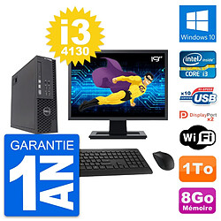 PC Dell T1700 SFF Ecran 19" Intel i3-4130 RAM 8Go Disque 1To Windows 10 Wifi - Occasion