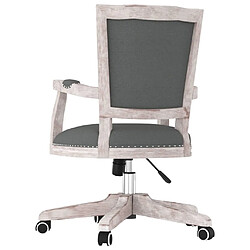 Maison Chic Chaise Gaming | Chaise pivotante de bureau Ergonomique Fauteuil Gris foncé Tissu -GKD64403 pas cher