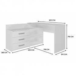 Avis Vivaldi Bureau Dann Blanc 120 cm