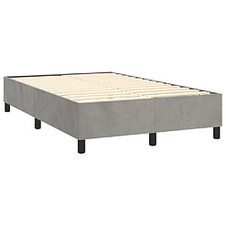 Acheter vidaXL Sommier à lattes de lit avec matelas LED Gris clair 120x200 cm