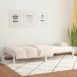 Acheter Maison Chic Lit de jour, Lit de repos pour Salon Chambre,Canapé-lit,Lit d'invité Blanc 90x200 cm Bois de pin massif -MN40697