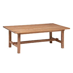 Pegane Table basse en bois d'acacia coloris naturel - longueur 110 x Profondeur 60 x Hauteur 41 cm