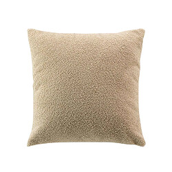 Douceur D'Interieur Coussin déhoussable BELI - Bouclette unie - 45 x 45 cm - Beige