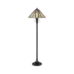 Elstead Lighting Lampadaire Victory Verre Tiffany Bronze vaillant