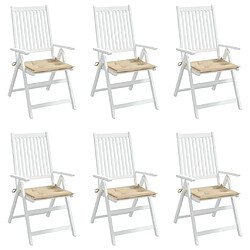 Avis vidaXL Coussins de chaise jardin lot de 6 beige 40x40x3cm tissu oxford