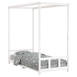 Maison Chic Lit simple Cadre de lit pour enfants,Lit d'Enfant Moderne blanc 90x200 cm bois de pin massif -MN56090 