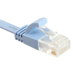 Wewoo Câble LAN de réseau Ethernet ultra-plat CAT6a, longueur: 50 m (bleu bébé)