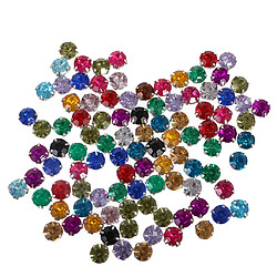 100 Pièces Coudre On Diamante Cristaux Acrylique Rhinestone Embellissement 10mm