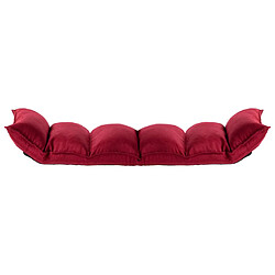 Acheter vidaXL Chaise pliable de sol Rouge bordeaux Tissu