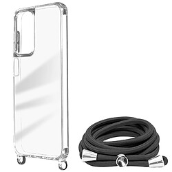 Avizar Coque Lanière pour Galaxy A23 5G et M23 5G Rigide Bumper Série Corda Transparent