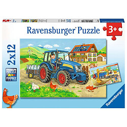 Ravensburger Puzzle 2x12 Chantier et Ferme