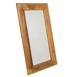 Miroir mural Alexandra House Living Marron Laiton Bois de manguier Bois MDF 1 x 88 x 49 cm