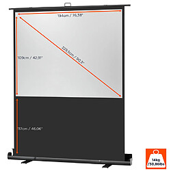 Ecran de projection celexon Mobile PRO PLUS 200 x 113