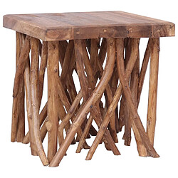 Maison Chic Table basse pour salon | Table à café en rondin 40x40x40 cm Bois solide -GKD23644 pas cher