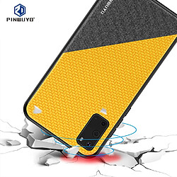 Coque en TPU + PU hybride jaune pour votre Samsung Galaxy S20