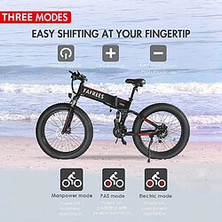 Avis Vélo électrique FAFREES FF91 Pliable 48V 1000W 10Ah Batterie Max speed 35km/h Black