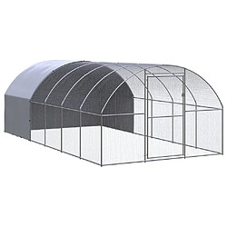 vidaXL Poulailler d'extérieur 3x6x2 m Acier galvanisé