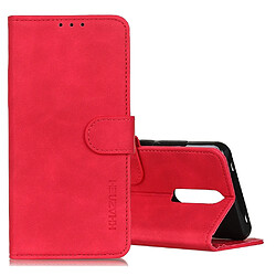 Wewoo Housse Coque Pour Xiaomi Redmi K30 KHAZNEH Texture rétro PU + TPU en cuir à rabat horizontal avec support et fentes cartes et portefeuille rouge