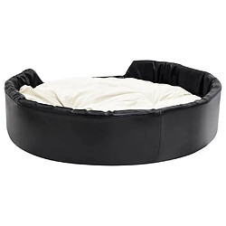 Acheter vidaXL Lit pour chiens Noir et beige 99x89x21 cm Peluche et similicuir