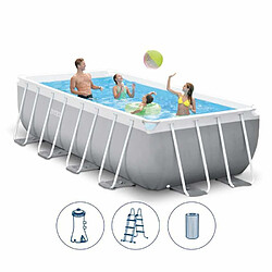 Piscine tubulaire rectangle prism frame intex 4m x 2m x 1m pas cher