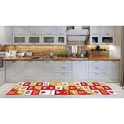 Alter Tapis de cuisine, 100% Made in Italy, Tapis antitache avec impression numérique, Tapis antidérapant et lavable, Modèle Altagracia, 280x52 cm