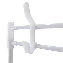 Acheter Porte-manteau de couloir organisateur étagère à chaussures d'entrée 8 paires 8 cintres Nyana Home 155x60x29 cm Blanc