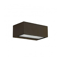 Leds C4 Applique E27 Nemesis, aluminium et verre, marron