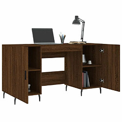 Acheter Maison Chic Bureau,Table de travail,bureau de travail pour chambre chêne marron 140x50x75 cm bois d'ingénierie -GKD36323