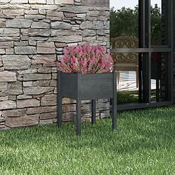 Maison Chic Jardinière,Bac à fleurs - pot de fleur Gris 50x50x70 cm Bois de pin massif -GKD94890