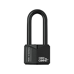 Cadenas Abus granit haute sécurité longue anse cémentée livré avec 2 clés plates, 47,5 x 75 x Ø 11 mm