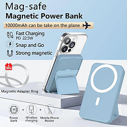 SANAG Batterie Externe Avec Magsafe, 10000Mah Power Bank Magnétique Sans Fil Avec Support Pliable,Pd 22.5W Charge Rapide Powerbank,Chargeur Portable Compatible Pour Iphone 15/15Pro /14/13/12