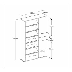 Acheter But Armoire à chaussures avec LED SHOESING blanc