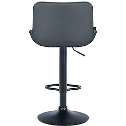 Non Lot de 2 tabourets de bar Vonore simili cuir noir pas cher