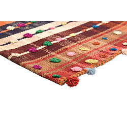 Vidal Tapis de laine 198x150 rouge Jajim