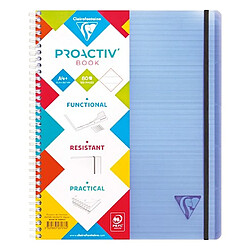 Clairefontaine Carnet spirale Proactiv'book Linicolor format 22,5 x 27,7 cm - blanc ligné - Lot de 5