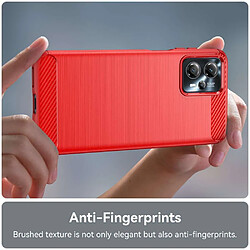 Acheter Htdmobiles Coque pour Motorola Moto G13 4G / G23 4G / G53 5G - housse etui silicone gel carbone + verre trempe - ROUGE