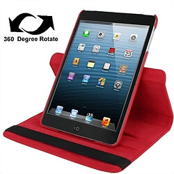 Wewoo Smart Cover rouge pour iPad mini 1/2/3 360 degrés de rotation étui en cuir avec support