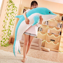 Universal 50cm peluche dauphin jouet peluche animal marin mignonne fille poupée bébé doux coussin cadeau de Noël pour les enfants | peluche (bleu)