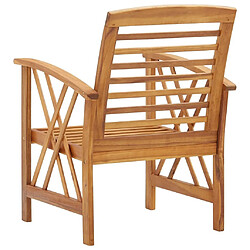 Maison Chic Lot de 2 Chaises de jardin,Fauteuil d'extérieur Bois d'acacia massif -MN89474 pas cher