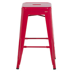 Acheter Beliani Tabouret de bar Set de 2 Rouge CABRILLO