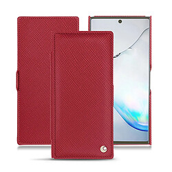 Housse cuir Samsung Galaxy Note10 - Rabat horizontal - Rouge passion ( Pantone #a6192e ) - NOREVE